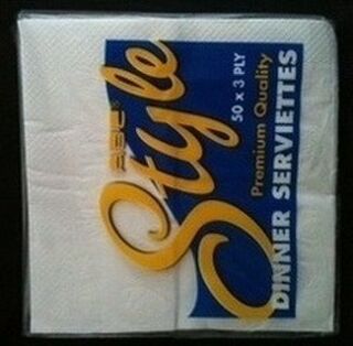 Dinner Serviettes White 3ply - pack 50 - Style