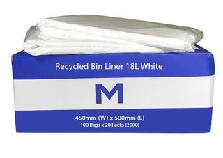 Office Bin Liner Small 18L White