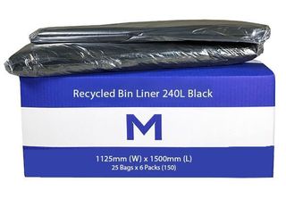 Large Wheelie Bin Liner 240L Black