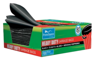 80L Heavy Duty Garbage Bags Easy Pick - PrimeSource