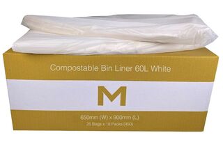 Bin Liner 60L compostable White - Matthews