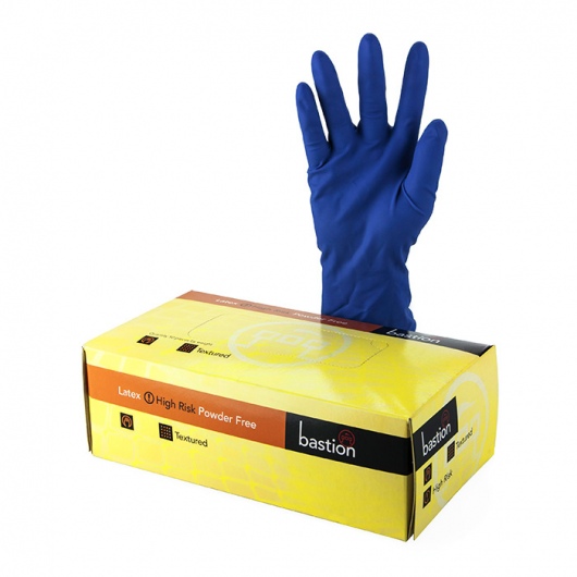 Bastion Latex Hi-Risk PowderFree Gloves SMALL - UniPak