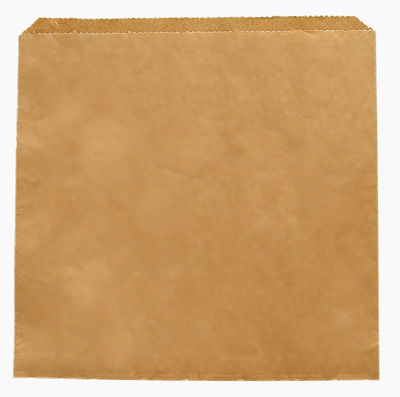 Recycled Kraft flat bag 305x305mm - Vegware