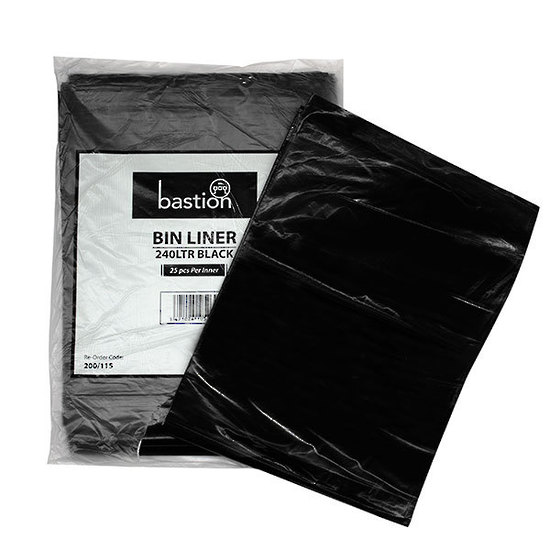 Bin Liner Black 240 Litre - Bastion