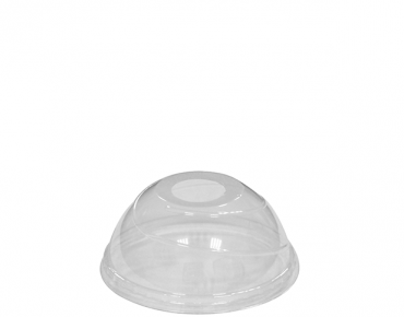 Costwise' P.E.T Cold Cup Lid Domed, with straw hole (suit 285 & 340ml cups) - Castaway