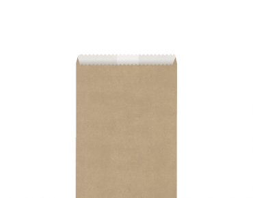Greaseproof Lined Paper Bags #3 Flat, Brown - Castaway