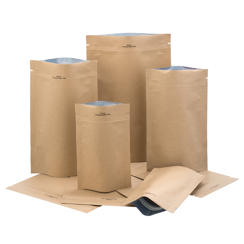 Stand Up Pouch Compostable 250gm 160x230mm Kraft