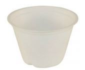 Bowl Sugar Cane 90ml 7x5cm high 7cm PLA lid, Pack 50 - Vegware