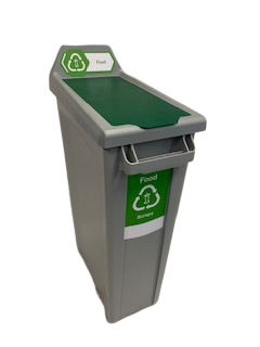 Recycling Bin 60Ltr Rectangle Green / Food - Trust