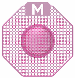 Scented Enzyme Block Urinal Screen - Dark Pink, Mango Pack 10 - Matthews