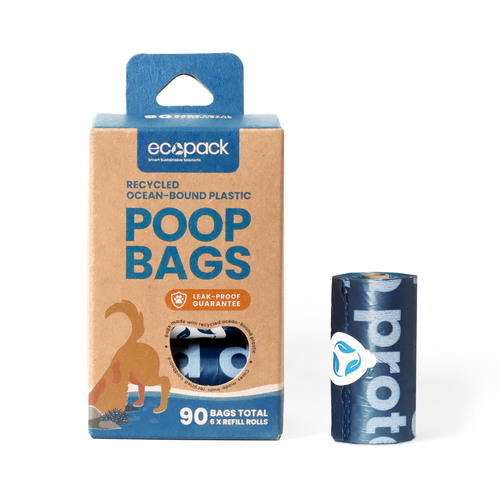 Dog Poop Bags Ocean-Bound Recycled Plastic Box (90 Bags) – Ecopack