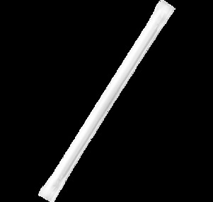 Paper Flexible Straws Wrapped - White, 6mm x 200mm, 300gsm, FSC Mix®  - Matthews