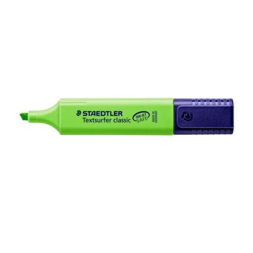 Staedtler Classic Highlighter - Green, Chisel Tip Pack 10                         