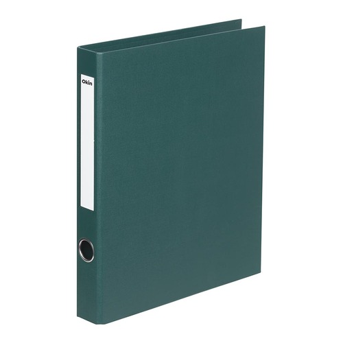 Okin Ringbinder Linen A4 2D 26mm Forest Green