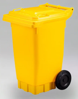 Wheelie Bin 80L Yellow