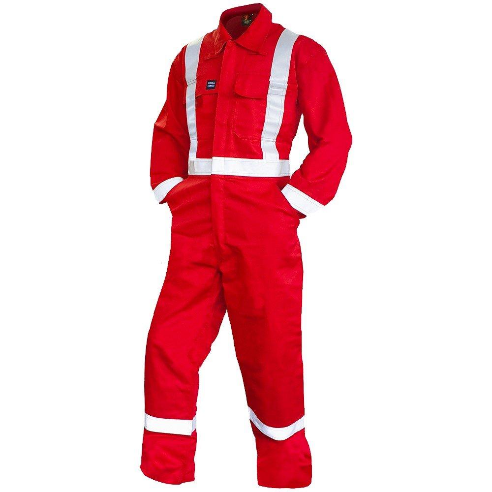 Fr Overall, 240 Gsm.88/12 11 Cal, Red With Tape-Size 9