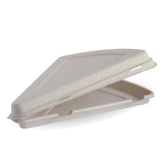 Clamshell 9" Pizza Slice Natural BioCane - BioPak