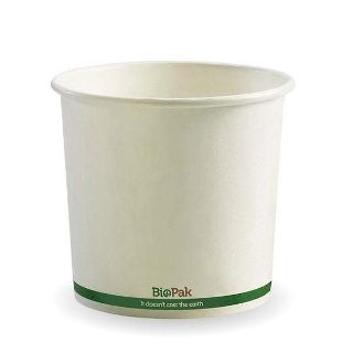 Paper BioBowl Hot/Cold 24oz White- BioPak