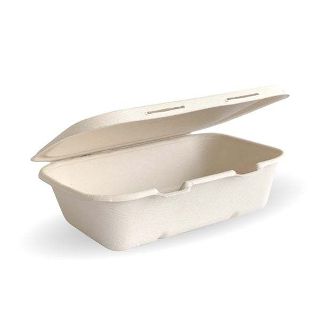 Clamshell 7.5x5x1.9" Natural BioCane - BioPak
