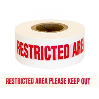Tape "RESTRICTED AREA PLEASE KEEP OUT" Red/White - Esko