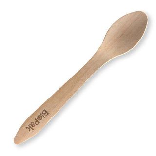 19cm Coated Spoon - FSC 100% - Wood - BioPak