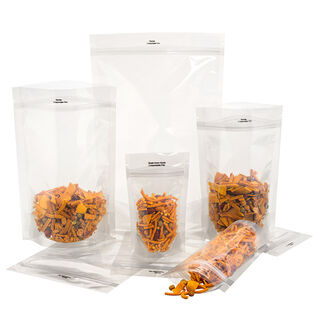 Standup Pouch Compostable Clear 100g 120x190x80mm