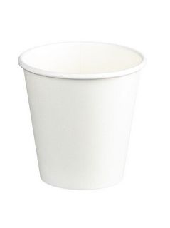 Single Wall PE Paper Hot Cups - White, 4oz, 120ml  - Matthews