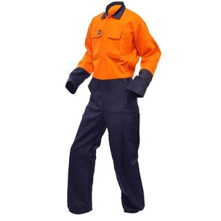 Fr Overall, 320Gsm, Orange/Navy, Do.12 Cal-Size 9