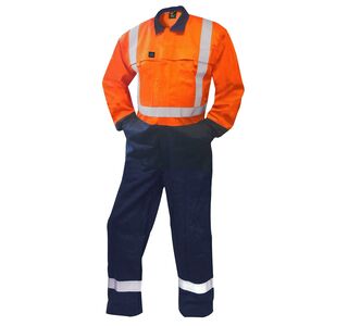 Fr Overall, 240 Gsm.88/12 11 Cal, Orange/Navy D/N-Size 6