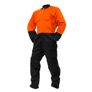 Overall Ls, 300Gsm Cotton, Orange/Black-Size 5