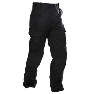 220Gsm Light Cargo Trousers, Ripstop, Black-Size 87