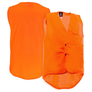 Hi-Vis Vest, Domed, Day Only, Orange-Size 6Xl