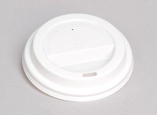 White 4oz CPLA Coffee Cup Lid - Coastal